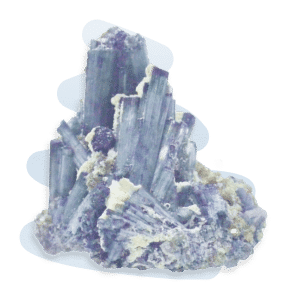 Also known as Indicolite, Blue Tourmaline ranges in colour from light blue to deep indigo. Transparent to translucent, it forms elongated, prismatic crystals with a distinctive, grooved appearance.